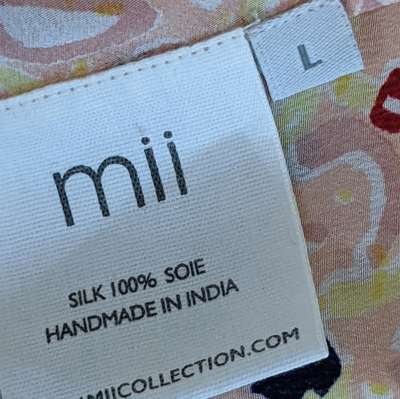MII Silk Multicolor Print Maxi Dress ,L, EUC - Picture 8 of 8